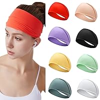 8-Pack Headbands for Women Wide Hair Band Non-Slip Head Bands for Sport Yoga, Running Fitness.