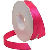 Morex Ribbon Neon Brights Satin, 7/8-inch by 50-Yard, Neon Hot Pink, (08722/50-616)