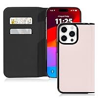 Kate Spade New York Wallet Folio iPhone 15 Pro Case, Compatible with Wireless Charging - Pale Vellum Black