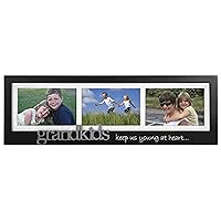 Malden Grandkids Keep Us Young at Heart - Silver Expression 3-Opening Frame, 4 by 6-Inch