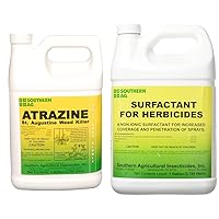 Southern Ag Atrazine St. Augustine Grass Weed Killer (1 Gallon) and Surfactant for Herbicides Non-Ionic (1 Gallon)