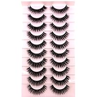 HBZGTLAD Soft Mink Eyelashes 3D Curl Winged End Eye Elongated Fake Lashes Thick Handmade Natural False Eyelash Messy Cross Lash Wholesale (FT-07)