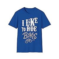 'I Like to Ride Bike' Sarcastic Pedal Power Tee for Two-Wheeled Adventure Enthusiasts - Unisex Heavy Cotton T-Shirt