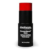 Mehron Makeup CreamBlend Stick | Face Paint, Body Paint, & Foundation Cream Makeup | Body Paint Stick .75 oz (21 g) (Red)