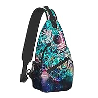 Sling Bag Crossbody Backpack Women Men Travel Chest Bag Casual Outdoor Sports Running Hiking