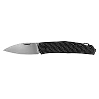 Zero Tolerance 0235, Jens Anso Design with Carbon Fiber Handle, CPM 20CV Spear Point Blade, Pocketclip, Made in USA, Black, 2.6 Inch Blade