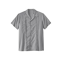 KingSize Men's Big & Tall Short Sleeve Embroidered Island Shirt