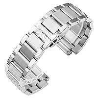 for Hengbao Hublot Yubo Classic Fusion Big Bang fine Steel Watch with Male Convex Bracelet 27-19mm Accessories (Color : Silver, Size : 27-19mm)