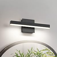 Joossnwell LED Bathroom Vanity Lighting Fixture Modern Bath Light Bar 15.75inch Black Wall Sconce 12W 4000K