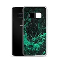 NightOwl Studio Custom Phone Case Compatible with Samsung Galaxy, Slim Cover for Wireless Charging, Drop and Scratch Resistant, Green Tide Samsung Galaxy S10e