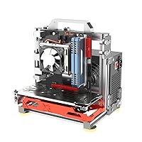 MATX Computer Case PC Test Bench Vertical Overclocking Open Aluminum Frame Chassis Rack DIY Computer Motherboard Case Rack Creative Personality Open PC Case Support Liquid Cooling