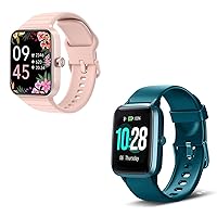 Fitpolo Smart Watch Women, 1.8'' Fitness Watches Call Alexa 100+ Workouts SpO2 Heart Rate Monitor Sleep Calorie Step Counter Waterproof Activity Trackers Smartwatches Android iPhone
