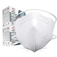 N95 Mask Respirator [ Made in USA ] NIOSH Certified N95 Particulate Respirators Face Mask (Pack of 40) (501831 (40PK))