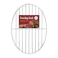 HIC Kitchen Oval Baking Broiling Roasting Racks, Chrome Plated Steel Wire