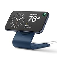 elago MS3 Charging Stand Compatible with MagSafe Charger, Aluminum Stand Compatible with iPhone 15/14/13/12 Series, Designed for iOS17 Standby Mode (Cable Not Included) (Jean Indigo)