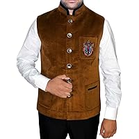 Mens Waistcoat Brown Nehru Vest Embroidery Work NV67