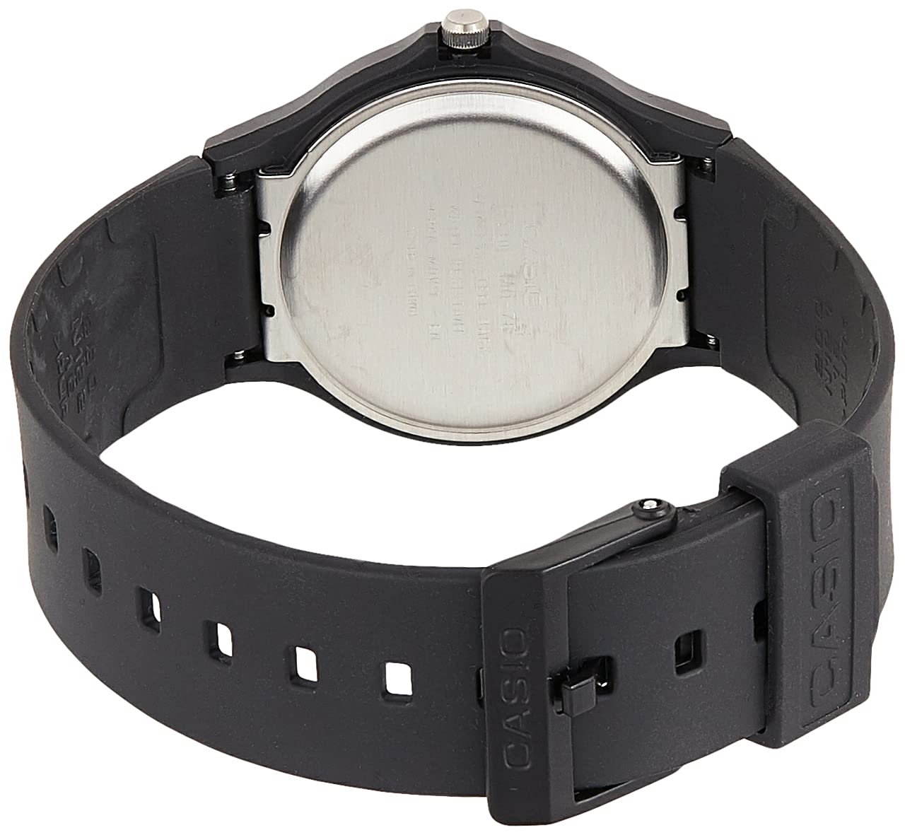 Casio Men's MQ76-2A Black Resin Quartz Watch with Blue Dial