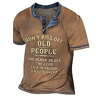 Men T-Shirts,Casual Plus Size T-Shirts Graphic 3D Printing Street Short Sleeve Button Down Printed Basic Tee Top