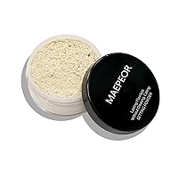 MAEPEOR Loose Face Powder 3 Colors Matte Oil-control Loose Setting Powder Smooth Lightweight and Poreless Finish Face Powder with Powder Puff (0.49 OZ, 01 Translucent)