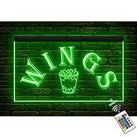 110161 Wings Fast Food Shop Cafe Bar Open Pizza Restaurant Home Decor Display LED Light Neon Sign (12