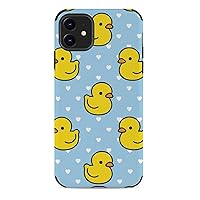 Cartoon Yellow Duck Protective Phone Case Slim Leather Case Shockproof Phone Cover Shell Compatible for iPhone 11