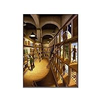Painting Poster Rob Gonsalves Visual Mistakes Fantasy Painting Beautiful Home Decor Art Poster Gift Canvas Painting Wall Art Poster for Bedroom Living Room Decor 24x32inch(60x80cm) Frame-style