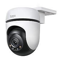 Tapo 2K Outdoor Pan/Tilt Security Wi-Fi Camera, 360° View, Motion Tracking, Compatible with Alexa & Google Home, Night Vision, Free AI Detection, Up to 512GB Storage, Tapo C510W