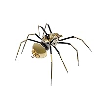 Lingxuinfo 80Pcs Metal Spider Model Kits, DIY Assembly Steampunk Insect 3D Metal Model Kits to Build for Adults, Mechanical Crafts for Home Decoration