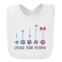 GRAPHICS & MORE Choose Your Weapon Dungeon RPG Dice Baby Bib