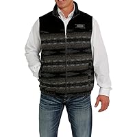 Cinch Men's Southwestern Stripe Concealed Carry Zip-Front Wool Vest - Mwv1543006