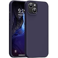 OuXul for iPhone 14 Case, iPhone 13 Case Shockproof Liquid Silicone Protective Phone Case with Soft Anti-Scratch Microfiber Lining Ultra Slim Drop Protection Phone Cover 6.1 inch(Dark Purple)