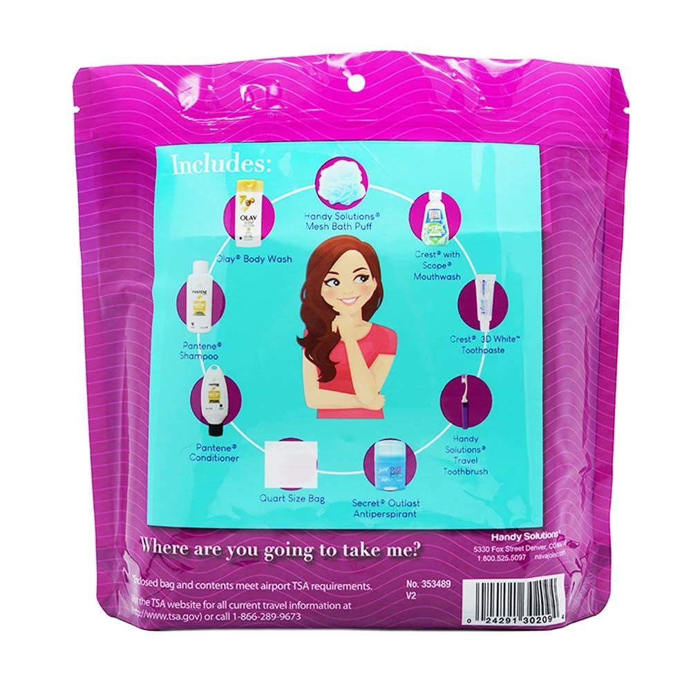 Handy Solutions 9 Piece Resealable Women's Travel Kit