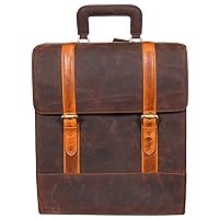 Genuine Leather Brown men's Large Backpack- A079_UNFOLD, Brown, L, Backpack