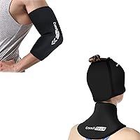 ComfiTECH Ice Hat for Migraine & Headache Relief - Gel Pack Wrap for Neck & Cervical Pain Elbow Ice Pack for Tendonitis and Ice Pack Wrap Sleeve for Tennis Elbow & Golfers Arm Ice Pack for Injuries