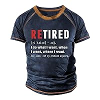 Shirts for Men,Summer Short Sleeve Plus Size Vintage Casual T Shirt Outdoor Top Printed Lightweight Tee Blouse