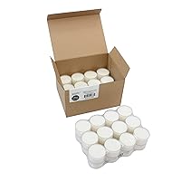 Stonebriar Bulk Unscented Smokeless Long Clear Cup Tea Light Candles with 8 Hour Extended Burn Time, 48 Count ( Pack of 1)