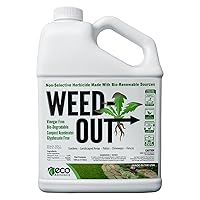 Eco Advance Weed-Out Bio-Renewable Non-Selective Weed and Grass Control Liquid, Earth Friendly and Great Source of Nutrients Upon Decomposition, 1 Gallon