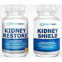 Kidney Restore & Kidney Shield 2-Pack Bundle for Kidney Cleanse, Support Kidney Function, Renal Health and More