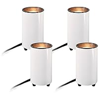 Pro Track Upland Set of 4 Can Mini Uplighting Indoor Accent Spot-Lights Plug-in Floor Plant Home Decorative Art Desk Picture Table Living Room Interior Corner Bar Photo White Finish 6 1/2