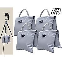 Eurmax USA Saddle Design Water Weight Bag Heavy Duty Water Saddlebag Portable Water Bags Outdoor Weights Photo Video Studio Stand 4-Pack（Grey）