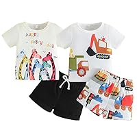 Baby Boy Shorts Set Toddler Boy Summer Clothes Baby Boy Top & Short Outfits Toddler Cotton Clothes Sets