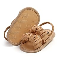 COSANKIM Infant Baby Girls Summer Sandals with Flower Soft Sole Newborn Toddler First Walker Crib Dress Shoes