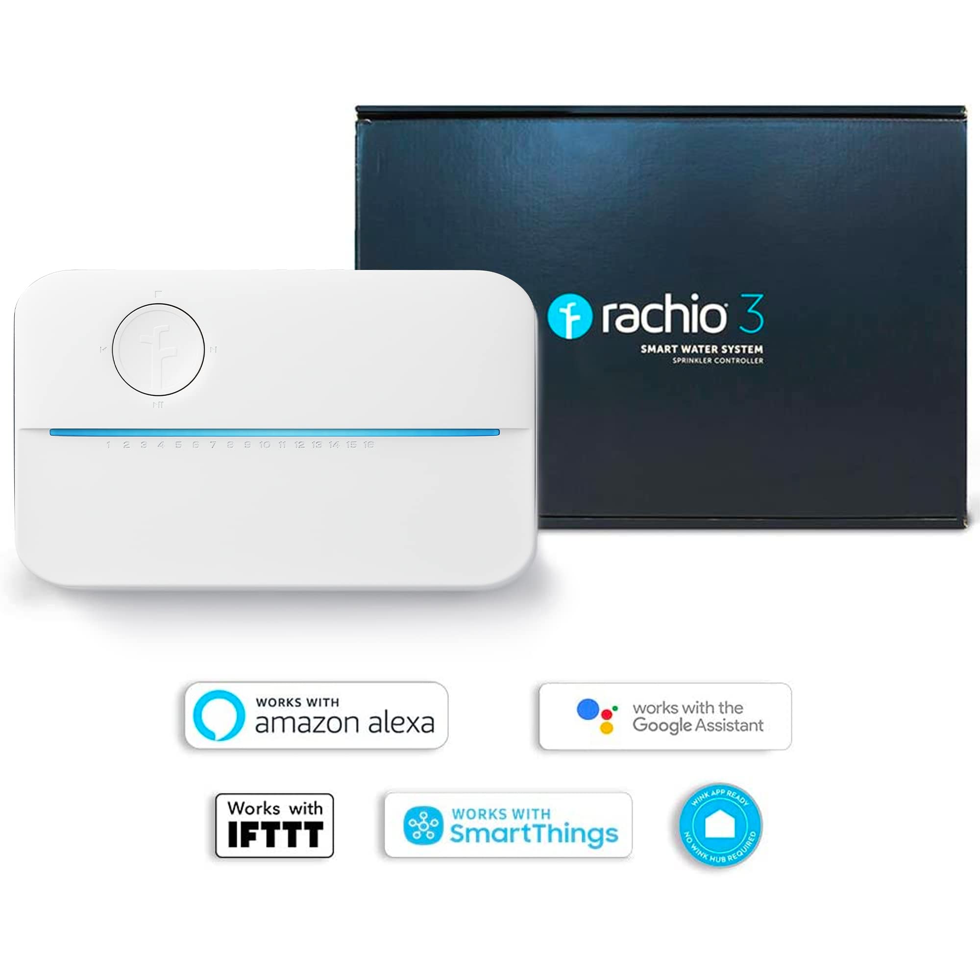 Rachio 16ZULW-C 16 Zone: 3rd Generation Smart Sprinkler Controller with Hyperlocal Weather Intelligence