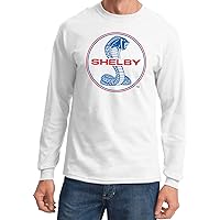 Ford Mustang T-Shirt Shelby Blue and Red Logo Long Sleeve