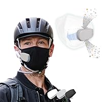 PuriCurrent Smart. Quick install & auto humidity regulation provide breath easy & extra clean fresh air by mask fan cum personal purifier. For dusts, PM2.5, emissions, ashes (Gray)