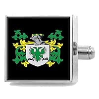 Lewellin Wales Family Crest Coat Of Arms Sterling Silver Cufflinks Engraved Box