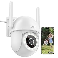 litokam 4MP Security Camera Outdoor, 2.4G Wi-Fi Camera for Home Security Outdoor with AI Motion Detection, 360° PTZ Surveillance IP Home Camera Outside with Color Night Vision, Siren & 2-Way Talk
