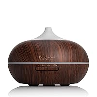 Ultimate Ultrasonic Aromatherapy Diffuser for Essential Oils - Therapeutic Grade, Helps You to Relax - 3 Timer & 7 Ambient Light Settings - Up to 16 Hours of Use - Cherry, 300mL