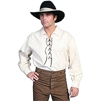 Scully Rangewear Men's Rangewear Leather Lace Up Front Long Sleeve Western