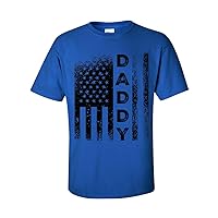Men's Father's Day Patriotic America Flag Daddy Short Sleeve T-Shirt